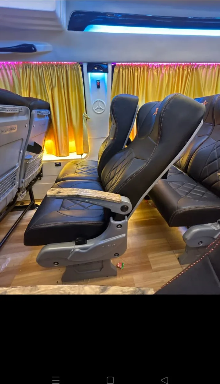 Tempo traveller 26 seater seat detail