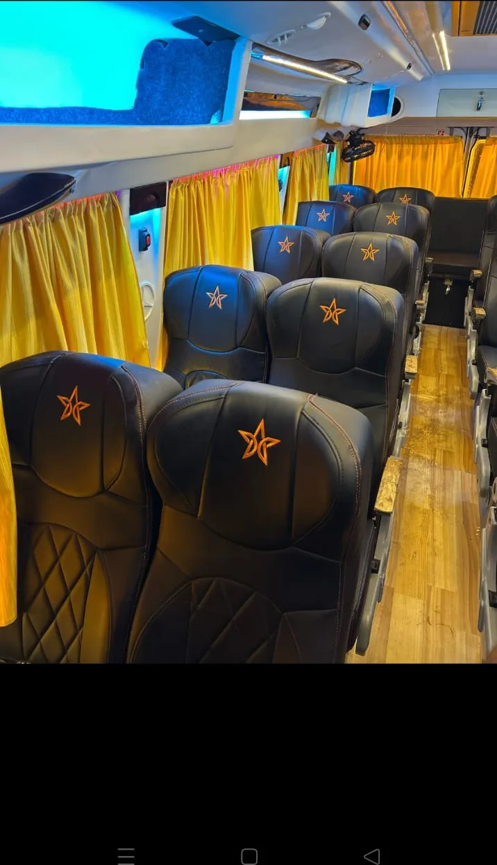 Tempo traveller interior blue led